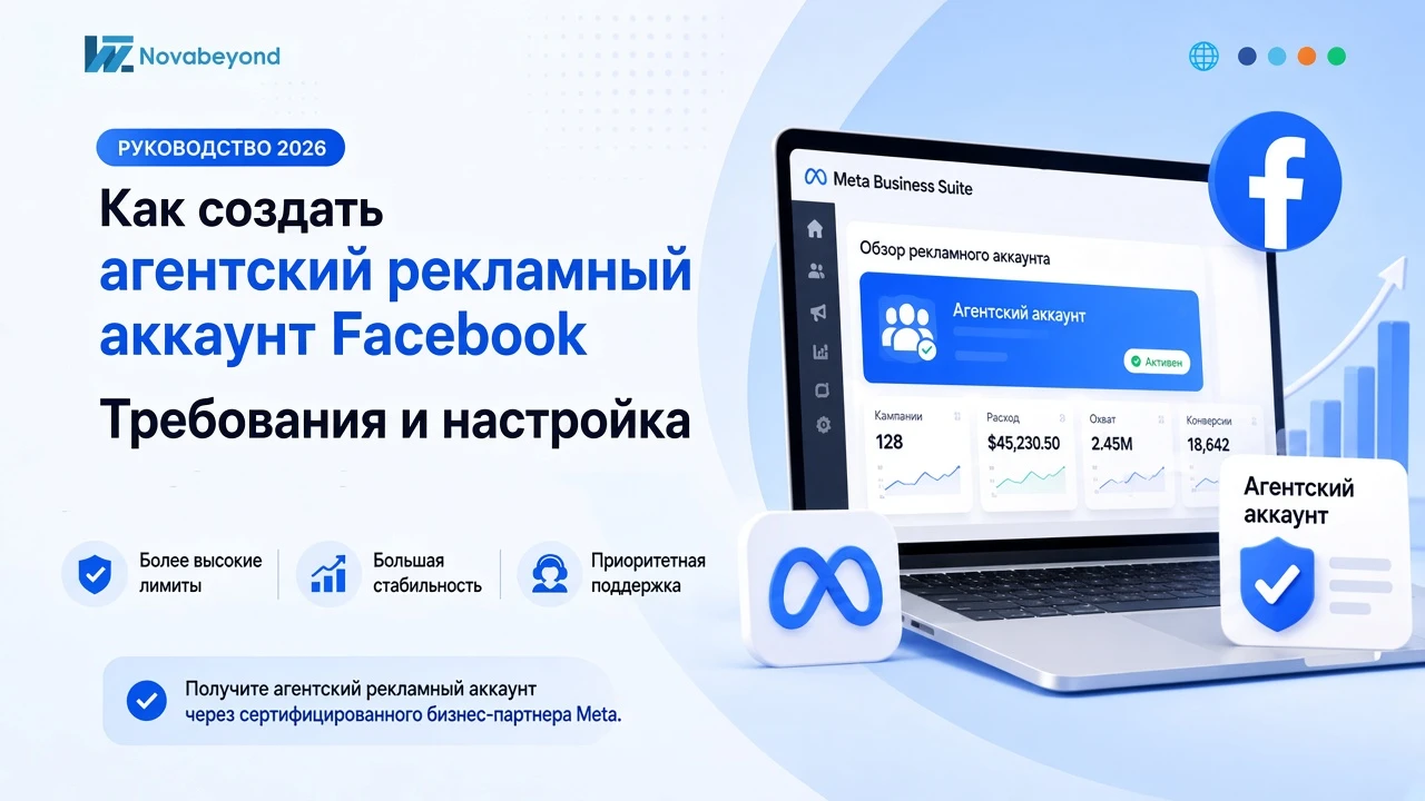 Как создать агентский рекламный аккаунт Facebook в 2026 году: Требования и настройка