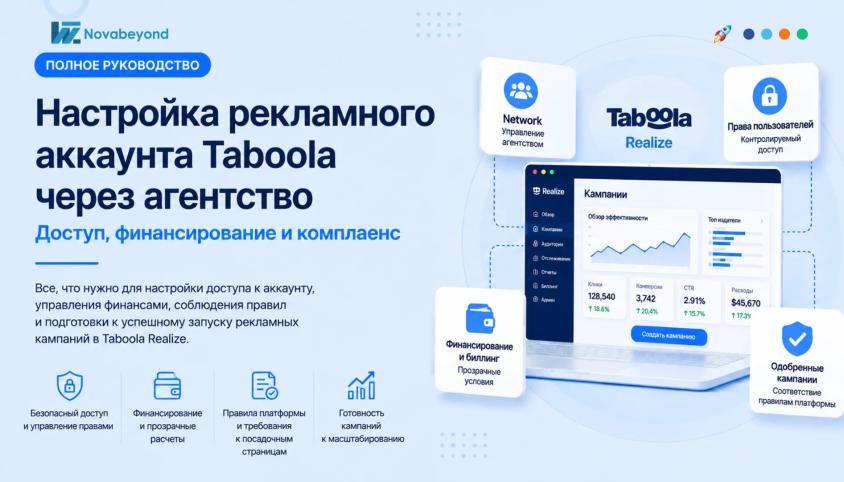 Рекламный аккаунт Taboola через агентство: доступ, финансирование и комплаенс